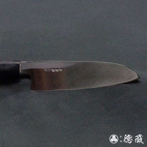Carbon White Steel No. 2 Left Handed Santoku Knife Park Tree Octagonal Handle