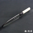 Carbon White Steel No. 2 Left Handed Santoku Knife Park Tree Octagonal Handle