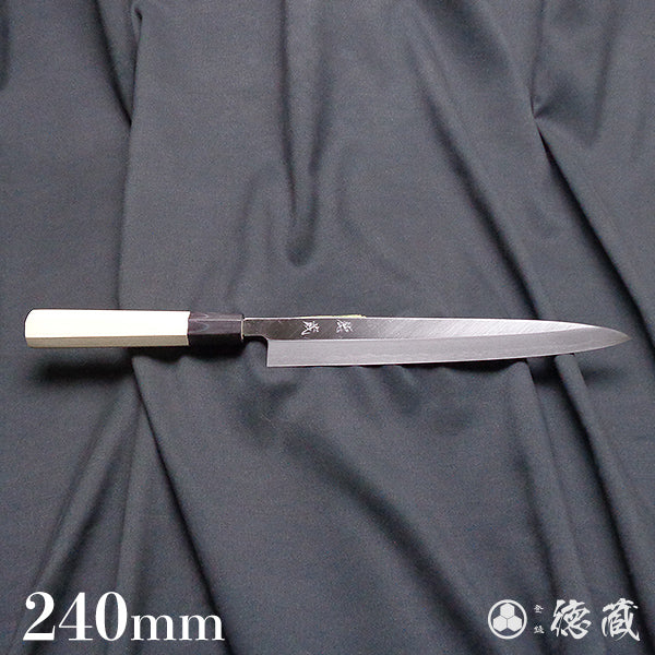 青二 柳刃刀 朴八角手柄