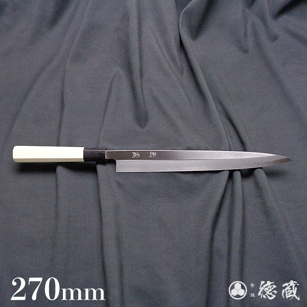 青二 柳刃包丁 朴八角柄 – 徳蔵刃物 TOKUZO KNIVES