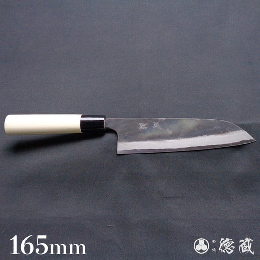 white-1 blackened finish  Santoku-knife  park handle