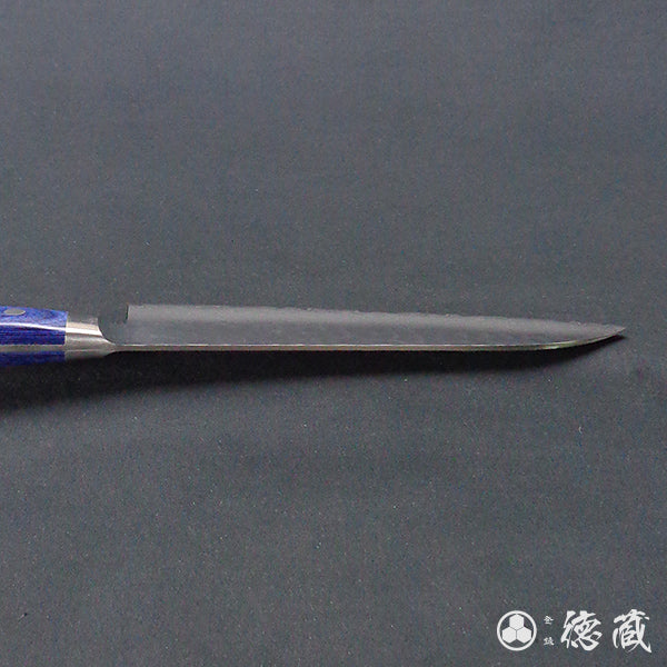 VG10 Damascus stainless steel  hammered finish santoku-knife blue handle