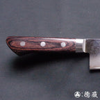VG10 stainless steel  hammered finish santoku-knife mahogany handle