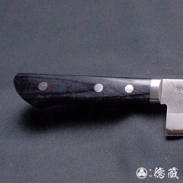 青二　三徳包丁　黒ハンドル