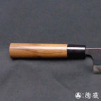 青二　黒打仕上　伊予型舟行包丁　胡桃柄