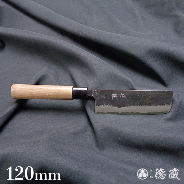 blue1  black finish  Nakiri-knife  walnuts handle