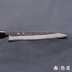青二　ダマスカス　黒打仕上　筋引包丁　胡桃柄