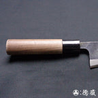 青二　黒打仕上　小出刃包丁　胡桃柄