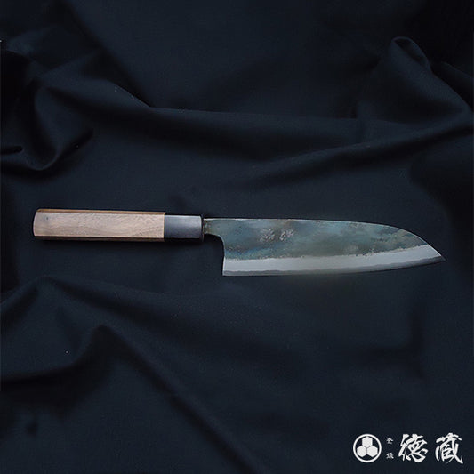 Carbon White Steel No. 1 Santoku Knife Walnuts Tree Octagonal Handle