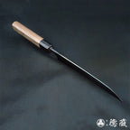 Carbon White Steel No. 1 Santoku Knife Walnuts Tree Octagonal Handle