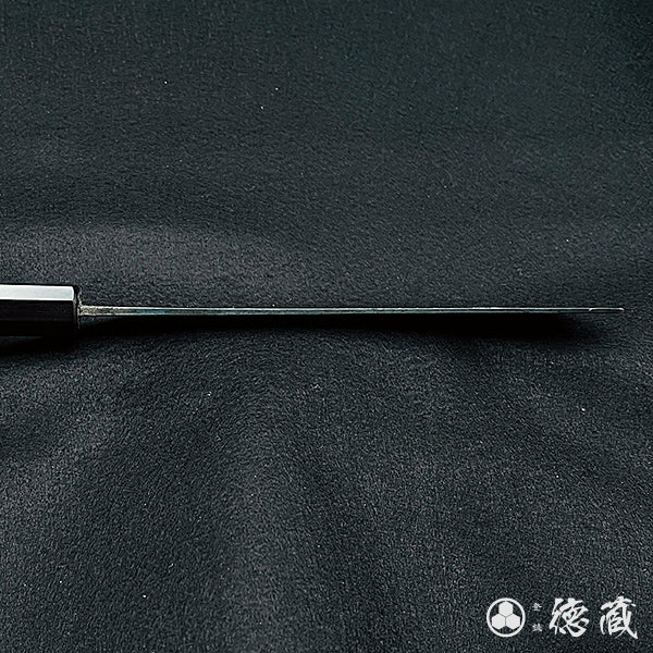Carbon Blue Steel No. 2 Damascus Steel Nakiri Knife Rosewood Octagonal Handle