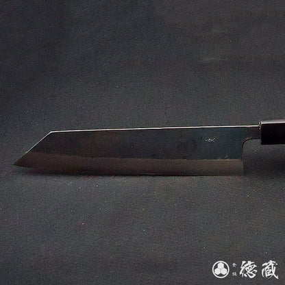 Carbon Blue Steel No. 2 Damascus Steel Kiritsuke Knife Rosewood Octagonal Handle