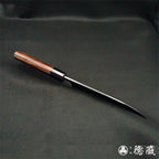 青二 大马士革 牛刀 紫檀八角手柄