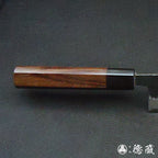 青二 大马士革 牛刀 紫檀八角手柄
