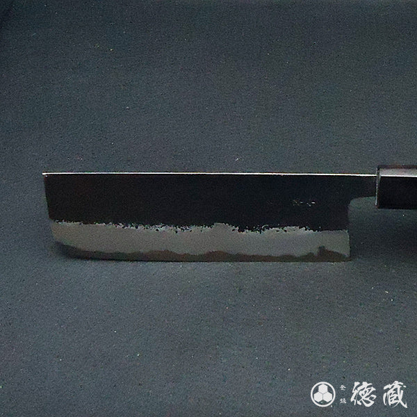Carbon Aogami Super Nakiri Knife Rosewood Octagonal Handle