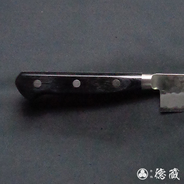 blue super carbon steel  hammered finish Sujihiki-knife  black handle