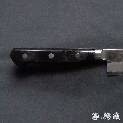 blue super carbon steel  hammered finish Sujihiki-knife  black handle