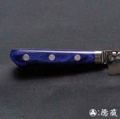 VG10  Damascus hammered finish  petty knife  blue handle