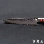 VG10　ダマスカス　槌目仕上　ペティナイフ　マホガニーハンドル