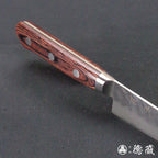 VG10　ダマスカス　槌目仕上　ペティナイフ　マホガニーハンドル