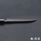 青二 大马士革 抛光加工 三德刀 紫檀木手柄