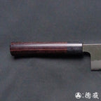 銀三　梨地仕上　菜切包丁　紫檀