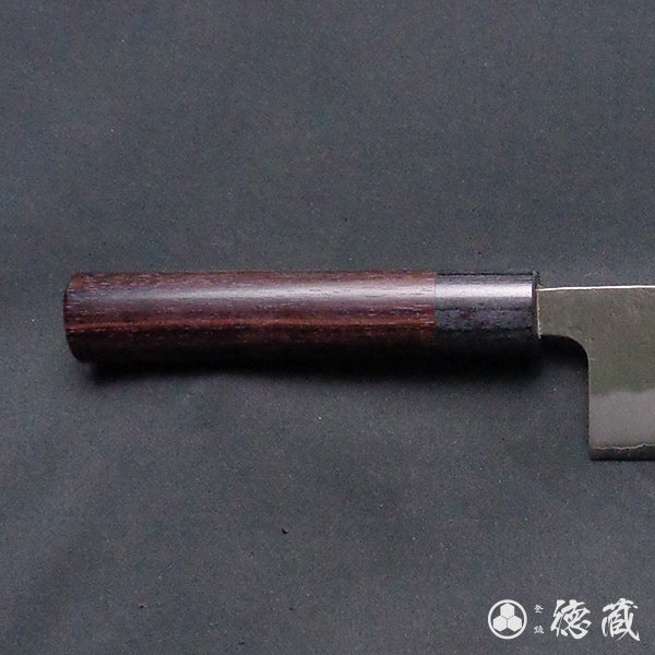 銀三　梨地仕上　菜切包丁　紫檀