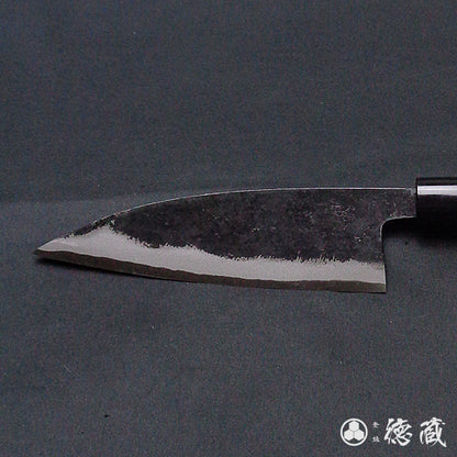 blue2 carbon steel blackened finish  Funayuki knife  park handle
