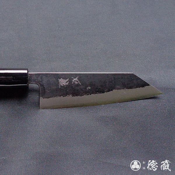 青二 黒打仕上 文化包丁 胡桃柄 – 徳蔵刃物 TOKUZO KNIVES