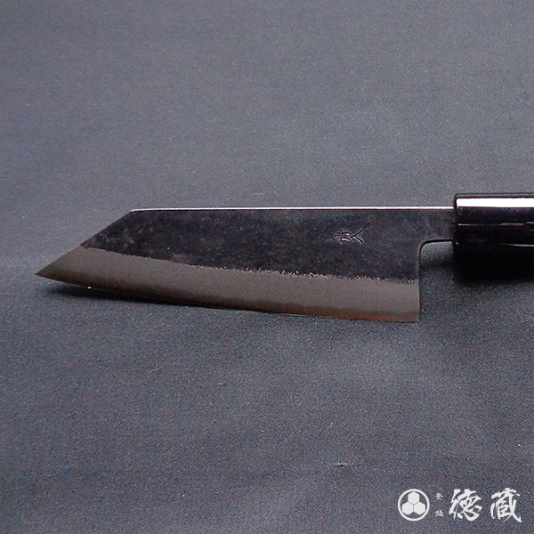 青二 黒打仕上 文化包丁 胡桃柄 – 徳蔵刃物 TOKUZO KNIVES