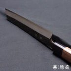 青二　黒打仕上　切付柳刃包丁　胡桃柄