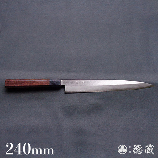 silver-3  Yanagiba-knife  sandalwood handle