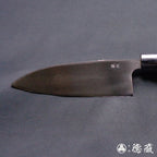 銀三　厚出刃包丁　紫檀柄