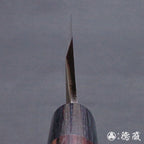 銀三　厚出刃包丁　紫檀柄