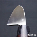 銀三　厚出刃包丁　紫檀柄