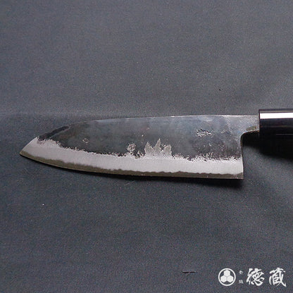 Blue-2  blackened finish  Santoku knife  Park handle